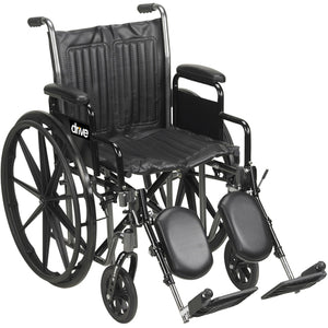Wheelchair Econ Rem Desk Arms 20  w/ELR Dual Axle K1/K2 - QG Med