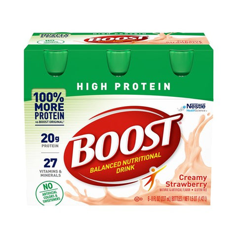 Boost High Protein Strawberry 8 oz 24/CS 4-6 Packs