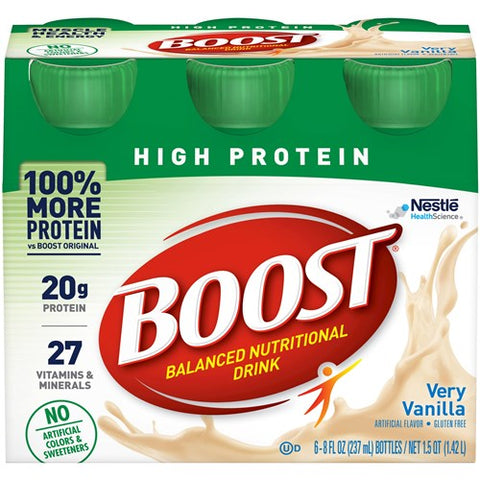 Boost High Protein Very Vanilla 8 oz 24/CS 4-6 Packs