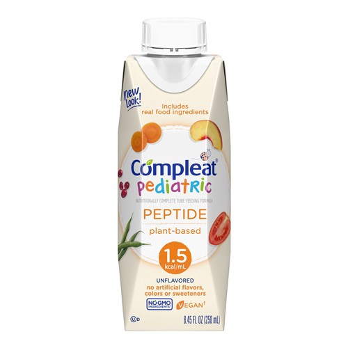 Compleat Pediatric Peptide 1.5 250mL Carton Vegetable and Fruit Medley 8.45OZ 24/CS