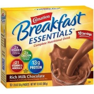 Carnation Breakfast Pwd Chocolate 6 Boxes/CS 60 Packets/CS