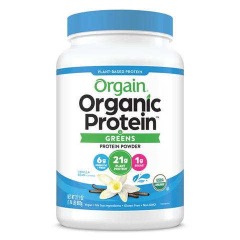 Organic Protein + Greens Powder Plant Based Vanilla Bean 31.1 OZ