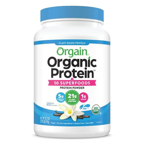 Organic Protein + 50 Superfoods Powder Plant Based Vanilla Bean 32.3 OZ