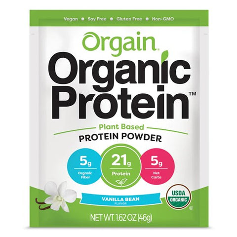 Organic Protein Powder Plant Based Sweet Vanilla Bean (SINGLE SERVE) 1.62 OZ