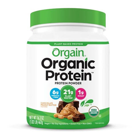 Organic Protein Powder Plant Based Chocolate Peanut Butter 16.3 OZ