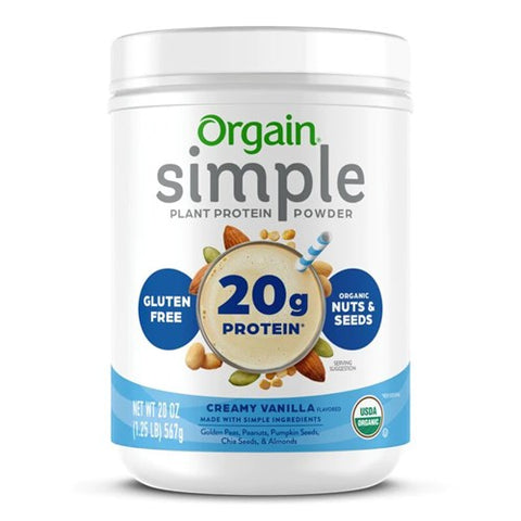 Simple Organic Plant Protein Powder Vanilla 20 OZ