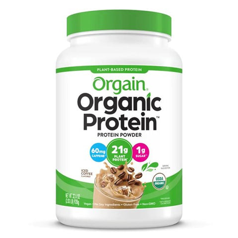 Organic Protein Powder- Plant Based Iced Coffee 32.4 OZ