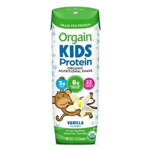 Orgain Kids Protein Organic Shake Vanilla 8.25Oz 12/CS 3 - 4 Packs