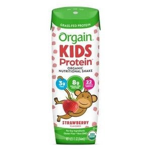 Orgain Kids Protein Organic Shake Strawberry 8.25Oz 12/CS Singles