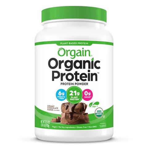 Organic Protein Powder Plant Based Creamy Chocolate Fudge 16.3 OZ