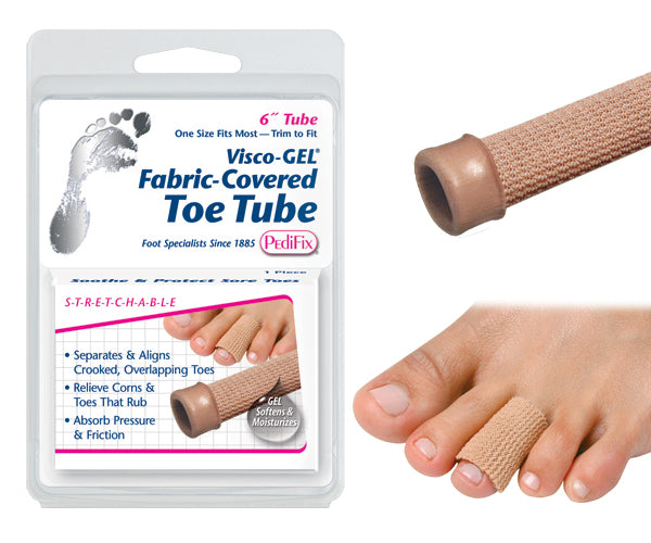 Visco-GEL Fabric-Covered Toe Tube Small for Toe Protection