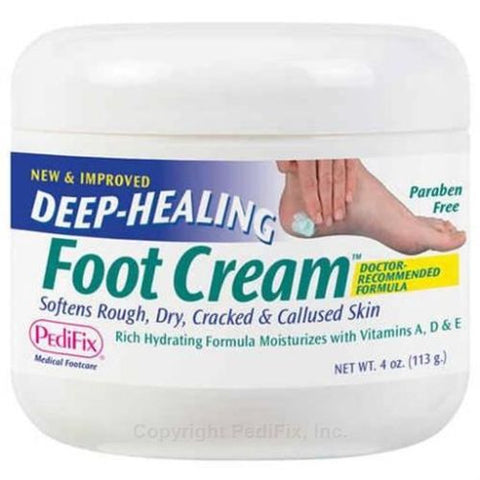 Deep Healing Foot Cream 4oz Jar for Dry Cracked Skin