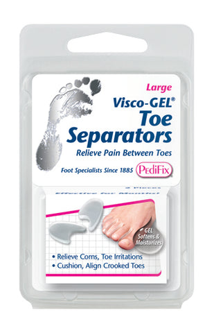 Visco-Gel Toe Separators Large Pk/2 for Pain Relief and Comfort