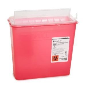 Container Sharps Red 5Qt