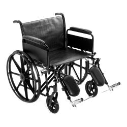 Proactive Titus 22" Heavy Duty Wheelchair w/ Removable Desk Arms w/ Elevating Leg Rests w/500lb  WCK722DAELR - QG Med
