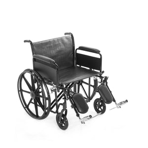Proactive Titus 22" Heavy Duty Wheelchair w/ Removable Desk Arms w/ Elevating Leg Rests w/500lb  WCK722DAELR - QG Med