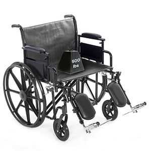Proactive Titus 22" Heavy Duty Wheelchair w/ Removable Desk Arms w/ Elevating Leg Rests w/500lb  WCK722DAELR - QG Med