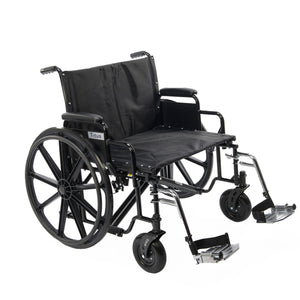 Proactive Titus 22" Heavy Duty Wheelchair w/ Removable Desk Arms w/Swing Away Foot Rests w/500lb  WCK722DASF - QG Med