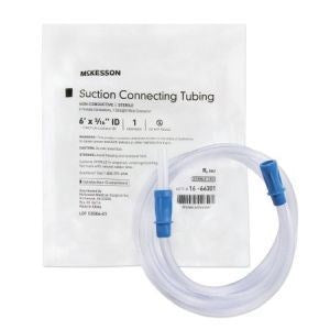 Straight Connector Suction Tubing 6Ft 3/16 In Sterile