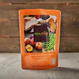 Real Food Blends Turkey Meal Turkey Sweet Potatoes Peaches Blenderized Meal 12/CS