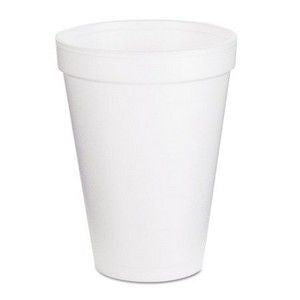 Drinking Cup Dart 12 oz White Styrofoam 25/Sleeve