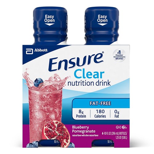 Ensure Clear Blueberry Pomegranate 10 Oz Bottle 12/Cs