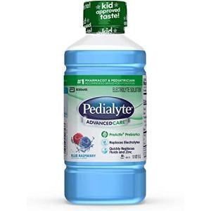 Pedialyte Advanced Care Blue Rasp 1.1 Qt Bottle CS/8