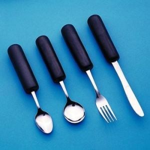 Ez Large Grip Weighted Utensils Set Of 4