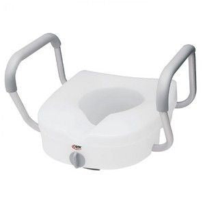 Raised Toilet Seat w/Handles 5" Height