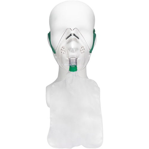 Oxygen Mask Adult w/ 7' Tubing Non Rebreather w/ Safety Vent High Conc