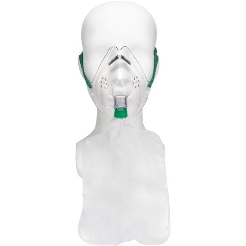 Elongated High Concentration Mask Adult Non-Rebreathing w/Safety Vent