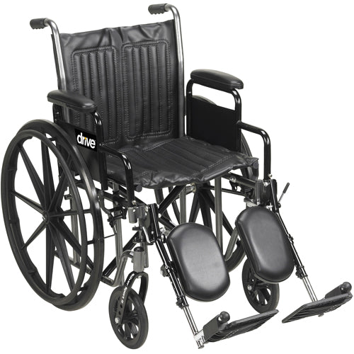 Wheelchair 16 Dual Axle Detachable Full Arms ELR Model