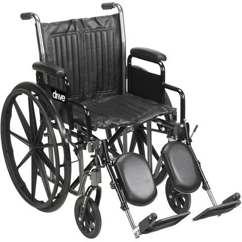 Wheelchair 16 Dual Axle Detachable Full Arms ELR Model