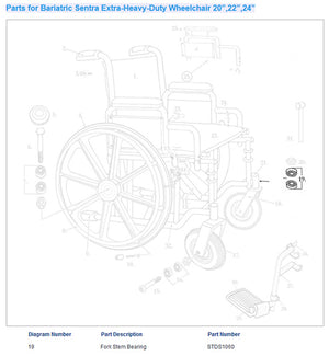 Wheelchair Fork Bearing only