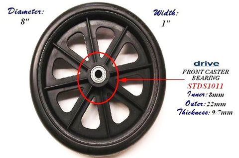 Front Caster 8 Polywog 1/ea Durable Wheel Replacement