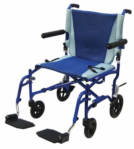 Transport Chair 19 Aluminum Blue Frame Blue Upholstery